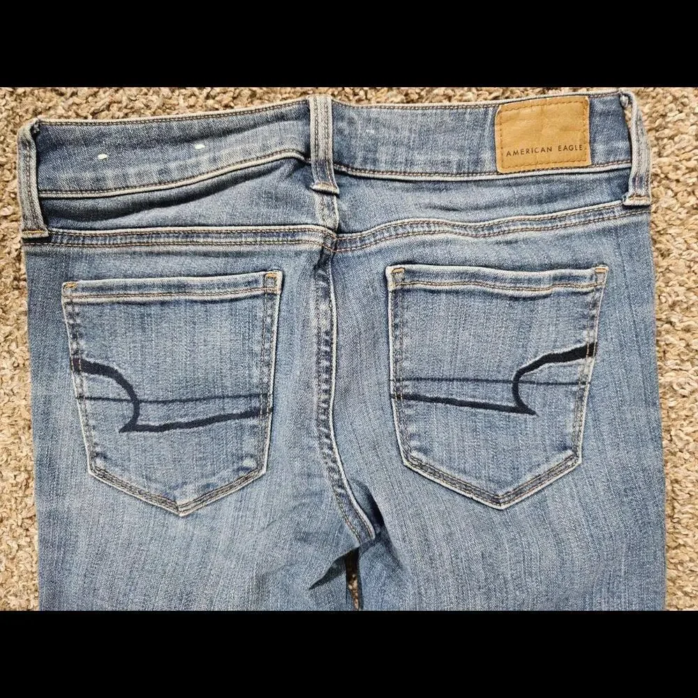 American Eagle Jeans Womens Size 0 Regular Super Stretch - Picture 8 of 9